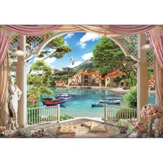 從 Puzzle Korea Terrace 看到的海灘拼圖 3127, 1000片, 混色, 1000件