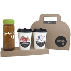 1am: 綜合茶包水瓶禮盒組, 牛皮紙包裝 + 紅寶石洋甘菊茶 3p + 伯爵茶花茶 3p + 綠蓋瓶 + 瓶身留言貼紙 THANK U + 書法留言Thank U, 1套