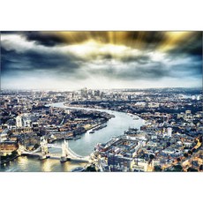 Puzzle Korea 戲劇性日落的倫敦塔橋拼圖 3214, 2000件, 混合色, 2000件