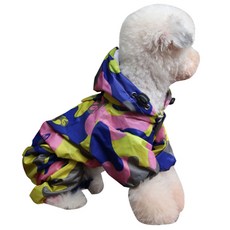 迷彩寵物防風外套, 粉紅色