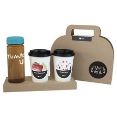 1am: 綜合茶包水瓶禮盒組, 外帶杯 2入+紅寶石洋甘菊茶 3入+綜合莓果茶 3入+塑膠瓶+貼紙(Thank U/謝謝)+禮盒(牛皮色), 1組