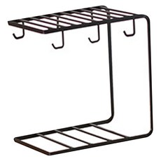 Block Mart廚房2層盤子收納杯架, 1個, 黑色