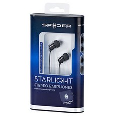 스파이더 STARLIGHT 스테레오 이어폰, BLACK