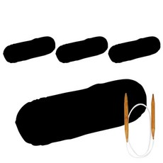 手作圍巾工具組, 1套, 02 BLACK