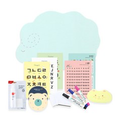 노리터프로젝트 캐릭터보드 꿈꾸는양 래미 벽걸이형 자석칠판세트, 베이비블루, 1개