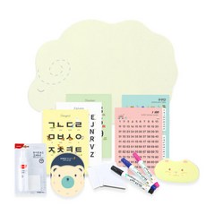 노리터프로젝트 캐릭터보드 꿈꾸는양 래미 벽걸이형 자석칠판세트, 레몬옐로우, 1개