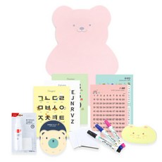 노리터프로젝트 캐릭터보드 큐티베어 테디 벽걸이형 자석칠판세트, 러블리핑크, 1개