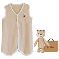 코니베이비 오가닉 사계절 수면조끼 + 아기호랑이티티 40 애착인형 랜덤 발송 + 선물박스