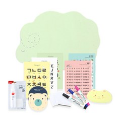 노리터프로젝트 캐릭터보드 꿈꾸는양 래미 벽걸이형 자석칠판세트, 민트그린, 1개