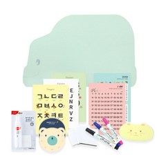 노리터프로젝트 캐릭터보드 꼬마자동차 조이 벽걸이형 자석칠판세트, 민트그린, 1개