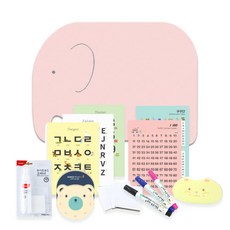노리터프로젝트 캐릭터보드 아프리카코끼리 엘리 벽걸이형 자석칠판세트, 러블리핑크, 1개