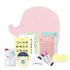노리터프로젝트 캐릭터보드 아기코끼리 메이 벽걸이형 자석칠판세트, 러블리핑크, 1개