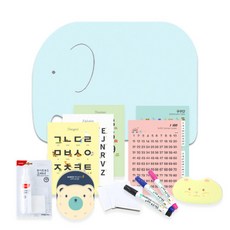 노리터프로젝트 캐릭터보드 아프리카코끼리 엘리 벽걸이형 자석칠판세트, 베이비블루, 1개