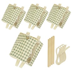 Block Mart布質收納掛架 4個, 綠色檢查