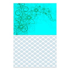ROEM DESIGN 矽膠餐墊 花香薄荷 + 藍色花朵圖案, 混合顏色, 385 x 285 mm, 2個