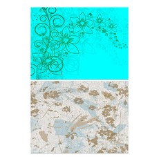 ROEM DESIGN 矽膠餐墊 花香薄荷 + 質感, 混合顏色, 385 x 285 mm, 2個