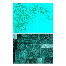 Roem Design 矽膠餐墊 花香薄荷 + 綠門香, 混合顏色, 385 x 285 mm, 2個
