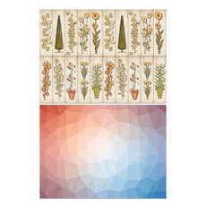 Roem Design 矽膠餐墊 花朵圖案花園 + 快樂時光, 混合顏色, 385 x 285 mm, 1個