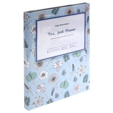 드림산업 유저스트플라워 흑지 접착앨범, 블루, 15매