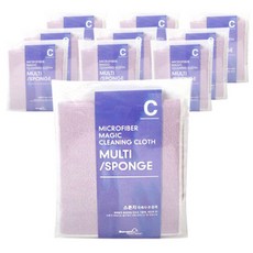 퓨어선데이 극세사 스폰지 손걸레, 10개입