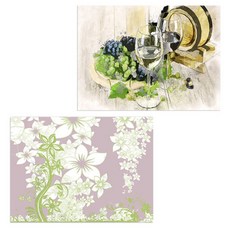 ROEM DESIGN 矽膠餐墊 酒紅色 + 星花, 混合顏色, 385 x 285 mm, 2個