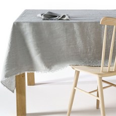 La Redoute 亞麻流蘇桌布, 正方形(180 x 180 cm), 灰色