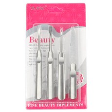 BAOL 네일케어 세트 T-1476, 큐티클 푸셔A + 큐티클 푸셔B + 큐티클 트리머 + 네일 파일, 1세트