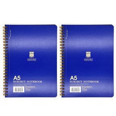 옥스포드 절취 스프링 노트 A5 70매, 블루, 2개입
