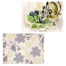 로엠디자인 矽膠餐墊 酒紅色 + 黑色與綠色, 混合顏色, 385 x 285 mm, 2個