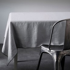 La Redoute 彩色滾邊亞麻桌布, 淺卡其色, 正方形(150 x 150 cm)