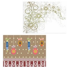 ROEM DESIGN 矽膠餐墊 花香白色 + 樂趣, 混色, 385 x 285 mm, 2個