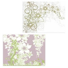 Roem Design 矽膠餐墊 花香白色 + 星花, 混合顏色, 385 x 285 mm, 2個