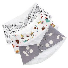 도트레코드 아동용 스카프빕 바나나형 3p 세트