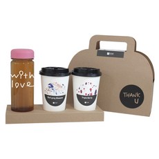 1am: 綜合茶包水瓶禮盒組, 牛皮紙包裝套餐+茶包套裝(外帶玻璃瓶 2入+格雷伯爵花茶 3入+三重漿果茶 3入)+愛心瓶子貼紙+共聚聚酯瓶+貼紙包(Thank U), 1組