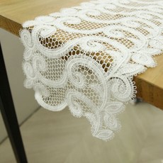 Happytool 花邊刺繡餐墊, 單色, 長（270 x 18 厘米）