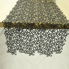 happytool 泡泡花朵蕾絲桌旗墊, L(270 x 26 cm), 單一顏色