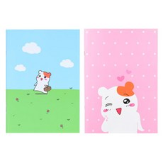 에비츄 A5 노트 2종 세트 2, 혼합 색상, 1세트