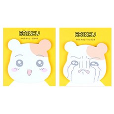 에비츄 메모잇 2종 세트 1, 혼합 색상, 1세트