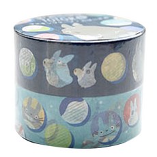 이웃집토토로 마스킹테이프 2p 세트 18 x 10 cm, 유리구슬, 1세트