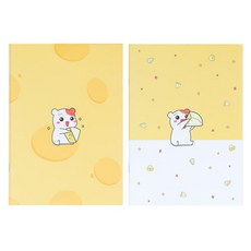 에비츄 A5 노트 2종 세트 1, 혼합 색상, 1세트