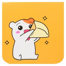 에비츄 점착 메모패드, 치즈먹츄, 1개