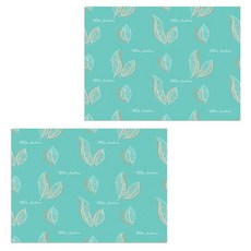 ROEM DESIGN 矽膠餐墊 葉子 2入, 混合顏色, 385 x 285 mm, 2個