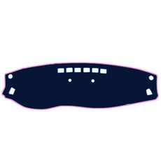 BlueCode 絲絨儀錶板避光墊 + 防塵袋, 藍色 + 粉紅色, 起亞 K9(無中控 / 無HUD)