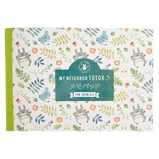 이웃집토토로 메모 노트 수첩 30매, 컬러풀 잎사귀, 1개