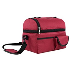 Block Mart 高級野餐露營保溫保冷副食品袋 8L 酒紅色, 1個