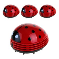 瓢蟲造型迷你吸塵器, 紅色的, 4個