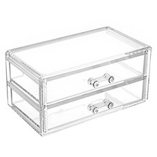 雙層壓克力化妝收納盒, 單色, 1個