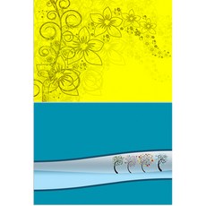 ROEM DESIGN 矽膠餐墊 花香黃色 + 跳舞的樹, 混合顏色, 385 x 285 mm, 2個