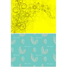 Roem Design 矽膠餐墊 花香黃色 + 葉子, 混合顏色, 385 x 285 mm, 1個