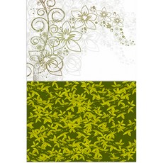 ROEM DESIGN 矽膠餐墊 花香白色 + 藤蔓檸檬, 混合顏色, 385 x 285 mm, 2個